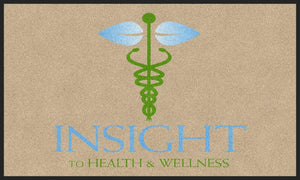 Insight to Health & Wellness 3 X 5 Rubber Backed Carpeted HD - The Personalized Doormats Company