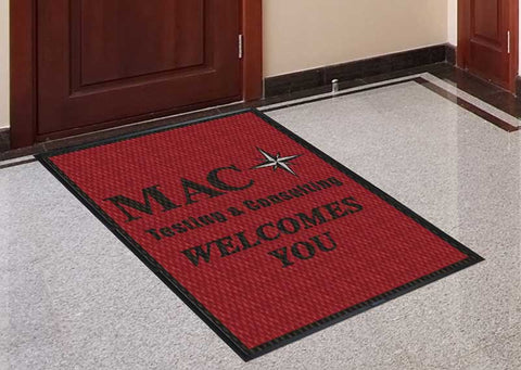 Welcome Mat 3 x 4 Red