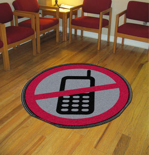 IAI 3 X 3 Rubber Backed Carpeted HD Round - The Personalized Doormats Company