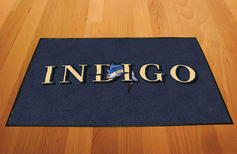 Indigo 2 X 3 Rubber Backed Carpeted HD - The Personalized Doormats Company