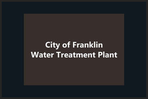 City of Franklin Water Treatment Plant 4 X 6 Rubber Scraper - The Personalized Doormats Company