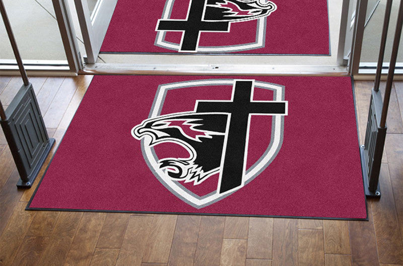 Fresno Christian Early Education 4 X 6 Rubber Backed Carpeted HD - The Personalized Doormats Company