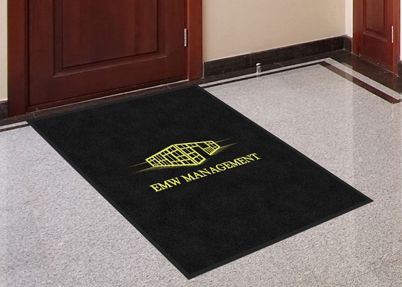 EXOTIC MOTOR WORLD 3.33 X 3.83 Rubber Backed Carpeted HD - The Personalized Doormats Company