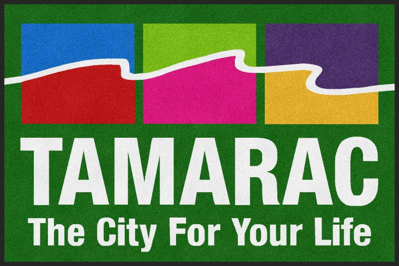 city of tamarac 4 X 6 Rubber Backed Carpeted - The Personalized Doormats Company