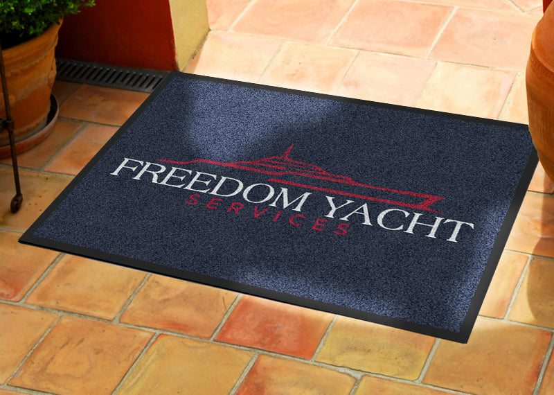 Freedom Yacht dorr mat 2 X 3 Rubber Backed Carpeted HD - The Personalized Doormats Company