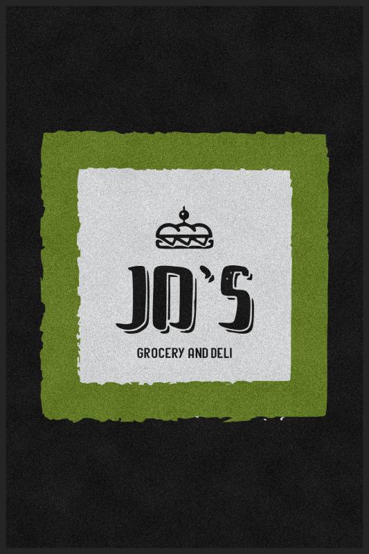 JDs Grocery and Deli 4 X 6 Rubber Backed Carpeted HD - The Personalized Doormats Company