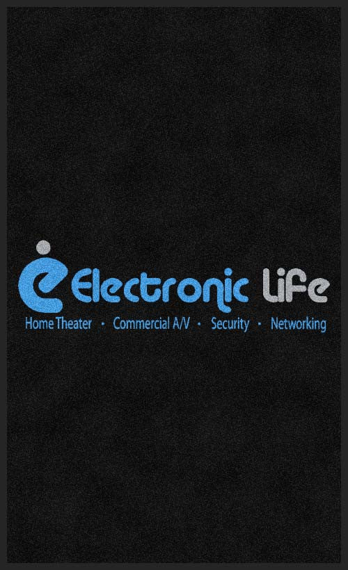 Electronic Life 3 X 5 Rubber Backed Carpeted HD - The Personalized Doormats Company