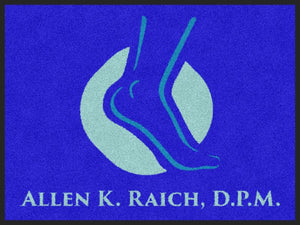 Allen K. Raich, D.P.M. 3 X 4 Rubber Backed Carpeted - The Personalized Doormats Company