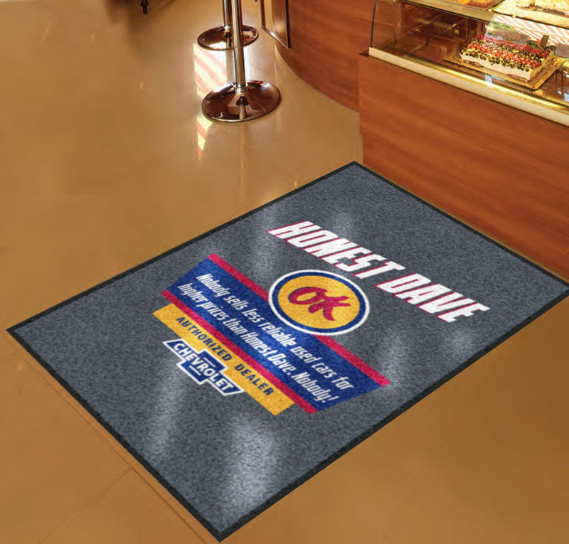Honest Dave 3 X 5 Rubber Backed Carpeted HD - The Personalized Doormats Company