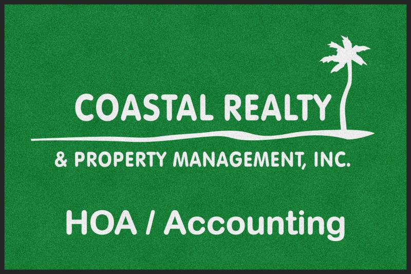 Coastal Realty & Property Management HOA 4 X 6 Rubber Backed Carpeted HD - The Personalized Doormats Company