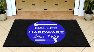 Baller logo 3 X 5 Rubber Backed Carpeted - The Personalized Doormats Company