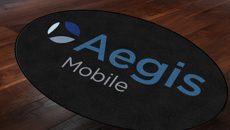 Aegis 4 X 6 Rubber Backed Carpeted HD Round - The Personalized Doormats Company
