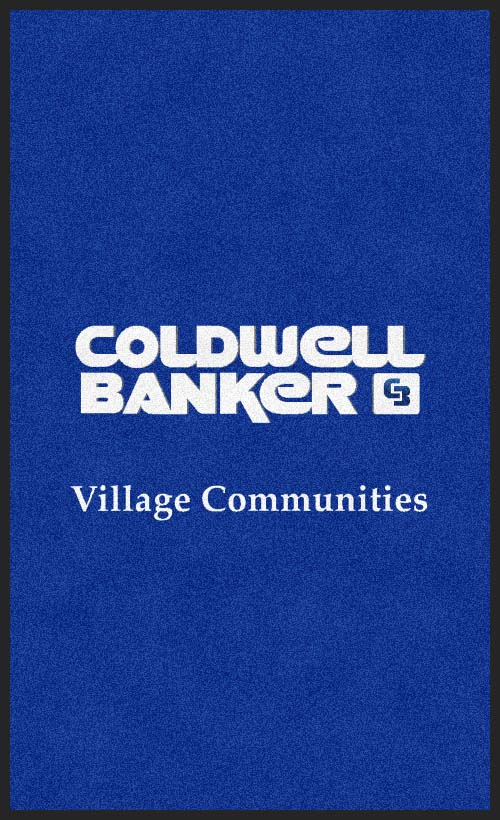 Coldwell Banker Village Communities 3 X 5 Rubber Backed Carpeted HD - The Personalized Doormats Company