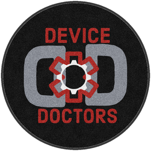 Device Doctors § 6 X 6 Rubber Backed Carpeted HD Round - The Personalized Doormats Company