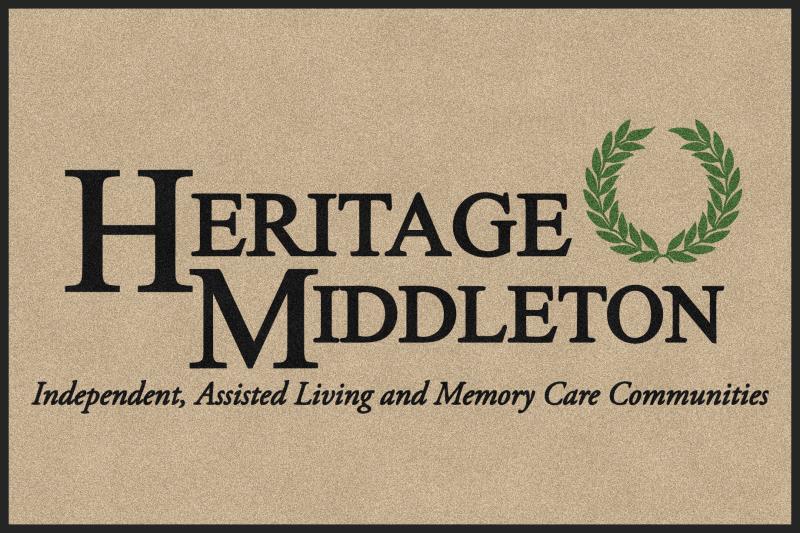 Heritage Middleton 4 X 6 Rubber Backed Carpeted HD - The Personalized Doormats Company