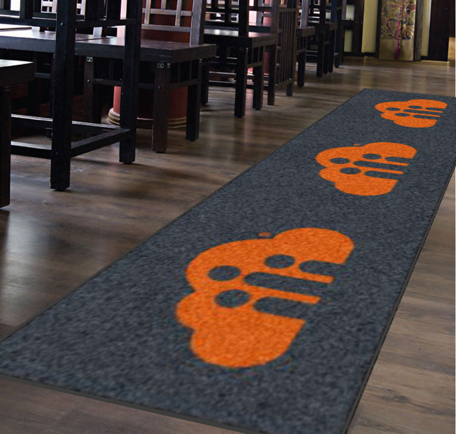 3 Point Cloud 4 X 16 Rubber Backed Carpeted HD - The Personalized Doormats Company
