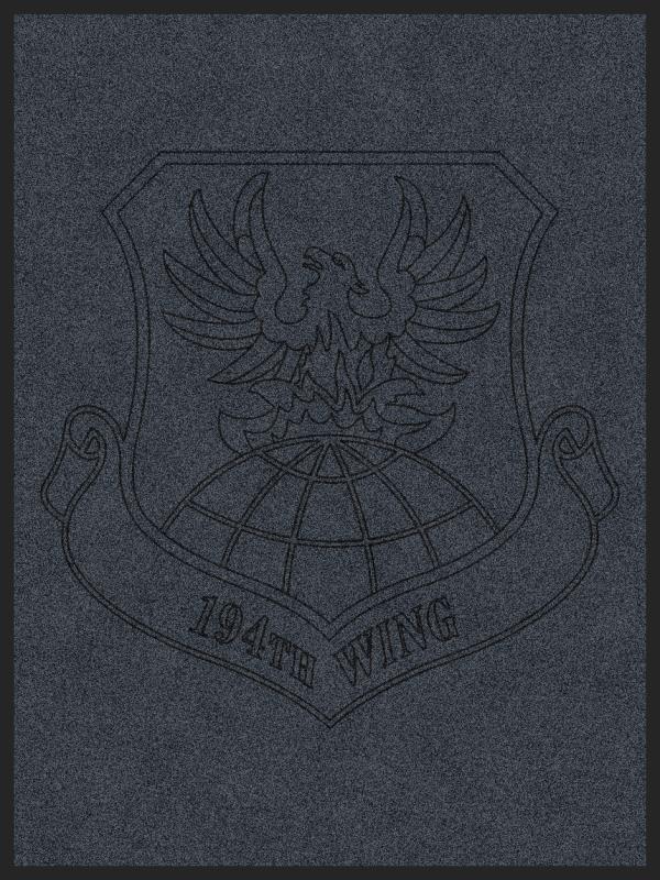 194th Wing 3 x 4 Rubber Backed Carpeted HD - The Personalized Doormats Company