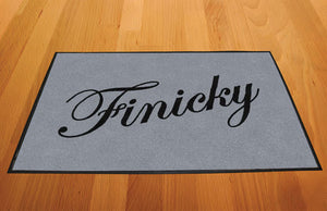 Finicky 2 X 3 Rubber Backed Carpeted HD - The Personalized Doormats Company