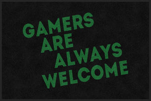Gamers are always welcome 2 X 3 Rubber Backed Carpeted HD - The Personalized Doormats Company