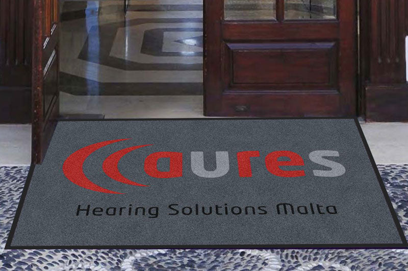 Caures Hearing Centre § 3 X 5 Rubber Backed Carpeted HD - The Personalized Doormats Company
