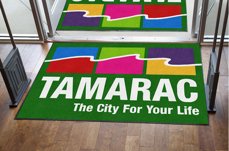city of tamarac 4 X 6 Rubber Backed Carpeted - The Personalized Doormats Company