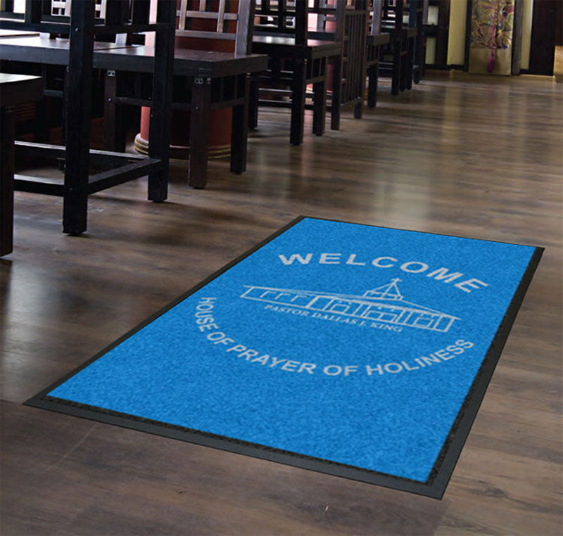 House of Prayer of Holiness 4 X 6 Rubber Backed Carpeted HD - The Personalized Doormats Company