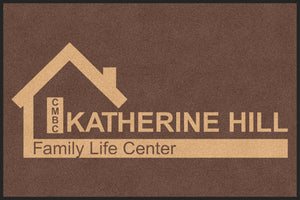 Katherine Hill Family Life Center 4 X 6 Rubber Backed Carpeted - The Personalized Doormats Company