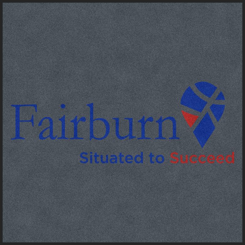 City of Fairburn 6 X 6 Rubber Backed Carpeted HD - The Personalized Doormats Company