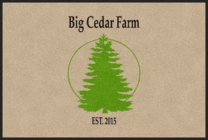 Big Cedar Farm 2 X 3 Rubber Backed Carpeted HD - The Personalized Doormats Company