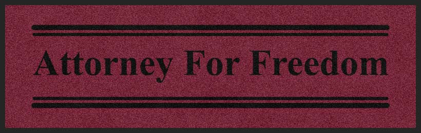Attorney for Freedom 3 X 10 Rubber Backed Carpeted HD - The Personalized Doormats Company