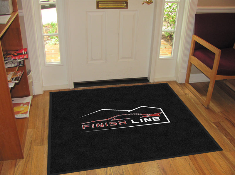 Finish Line Mat 4 X 4 Rubber Backed Carpeted HD - The Personalized Doormats Company