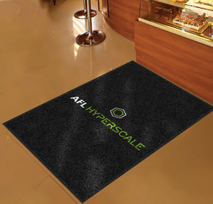 AFL Hyperscale White on Black 3 X 5 Rubber Backed Carpeted HD - The Personalized Doormats Company