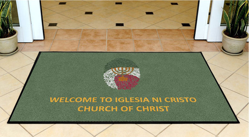 Church of Christ 3 X 5 Rubber Backed Carpeted HD - The Personalized Doormats Company