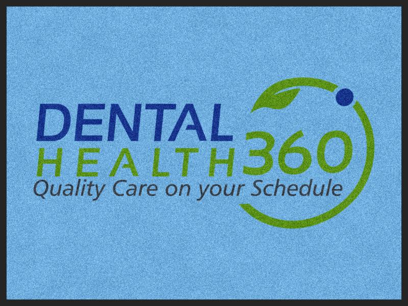 Dental Health 360 3 X 4 Rubber Backed Carpeted HD - The Personalized Doormats Company
