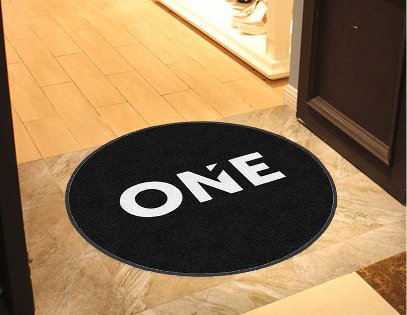 ONE Circle logo rug