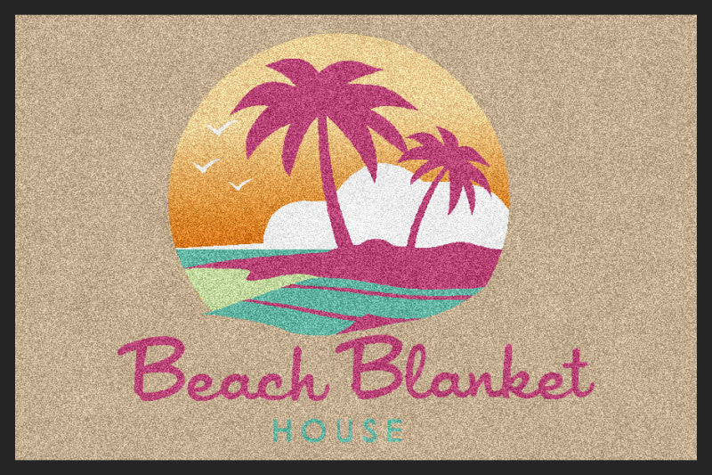 Beach Blanket 2 x 3' Rubber Backed Carpeted HD - The Personalized Doormats Company