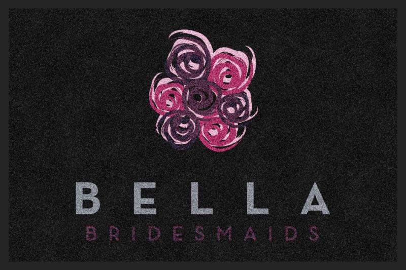Bella Bridesmaids 2 X 3 Rubber Backed Carpeted HD Half Round - The Personalized Doormats Company