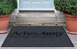 Aches Away Mat 3 X 4 Rubber Backed Carpeted HD - The Personalized Doormats Company