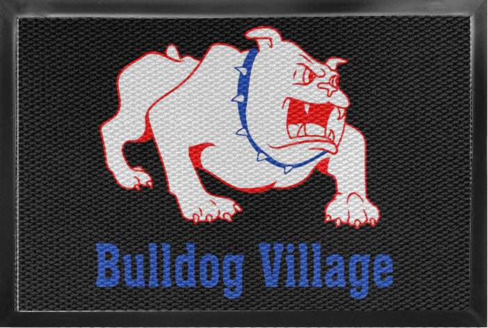 Bulldog Village Entrance 4 X 6 Luxury Berber Inlay - The Personalized Doormats Company
