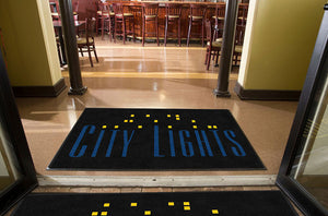 City Lights - Large 4 x 6 Rubber Backed Carpeted HD - The Personalized Doormats Company