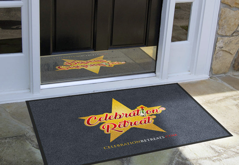 Celebration retreat kitchen mat § 3 X 4 Custom Plush 30 HD - The Personalized Doormats Company