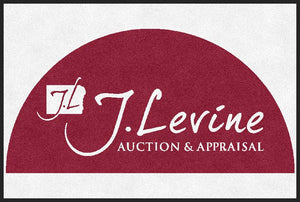 J LEVINE AUCTION 4 X 6 Rubber Backed Carpeted HD Half Round - The Personalized Doormats Company