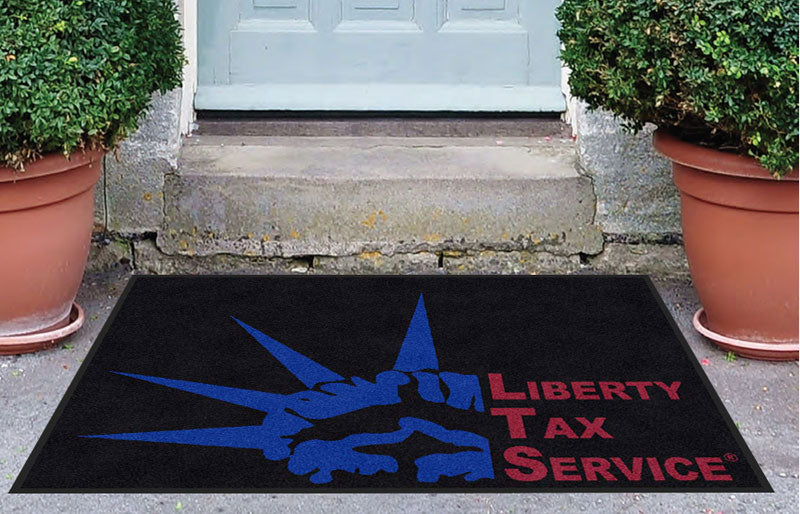 954LibTax Indoor Matt 3 X 4 Rubber Backed Carpeted HD - The Personalized Doormats Company