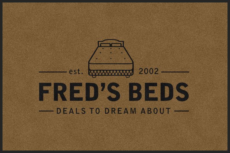 Fred's Beds § 4 X 6 Rubber Backed Carpeted HD - The Personalized Doormats Company