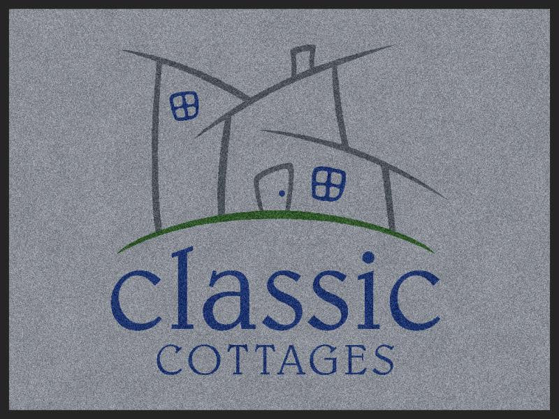 Classic Cottages - Silver 3 X 4 Rubber Backed Carpeted HD - The Personalized Doormats Company