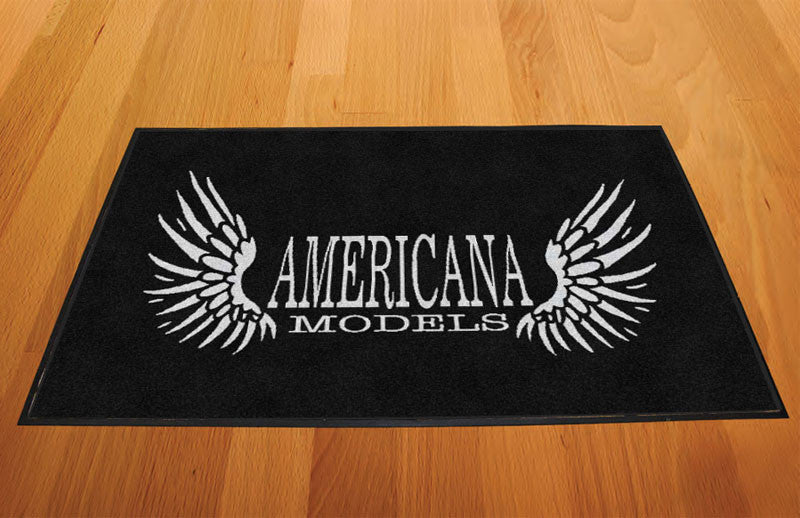 Americana Models 1.66 X 3 Rubber Backed Carpeted HD - The Personalized Doormats Company