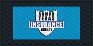 Armor Texas Insurance Agency 4 X 8 Rubber Scraper - The Personalized Doormats Company
