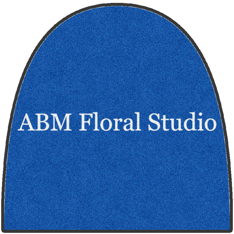 ABM Floral Studio 3 X 3 Rubber Backed Carpeted HD Custom Shape - The Personalized Doormats Company