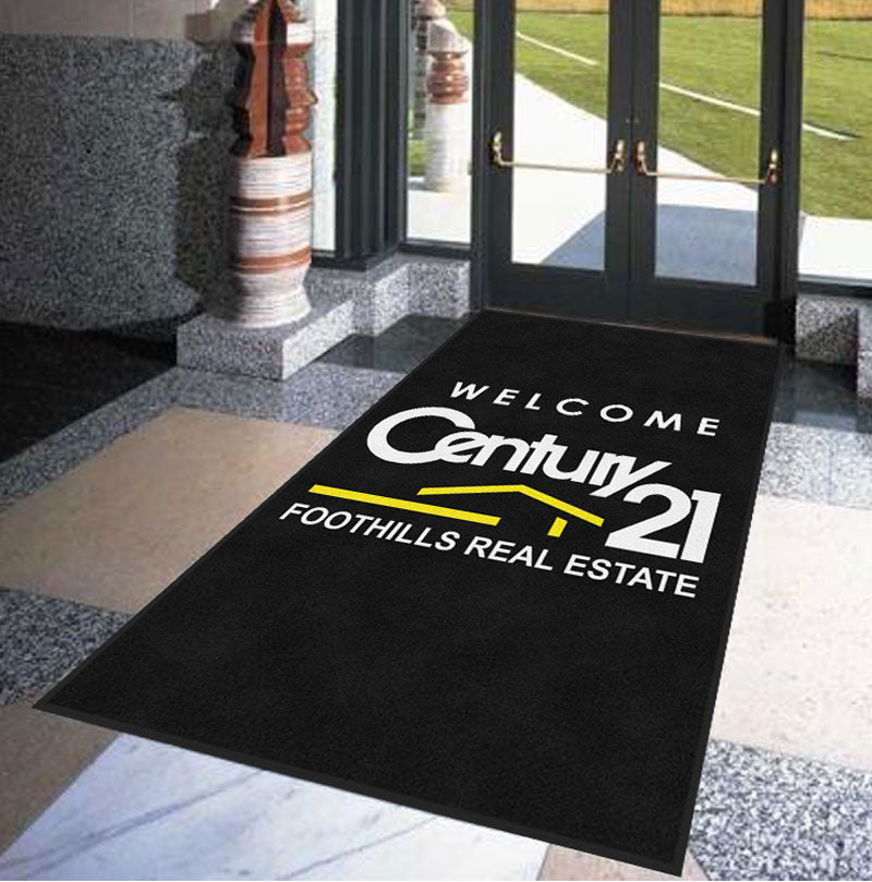 CENTURY 21 FOOTHILLS REAL ESTATE 5 X 8 Rubber Backed Carpeted - The Personalized Doormats Company