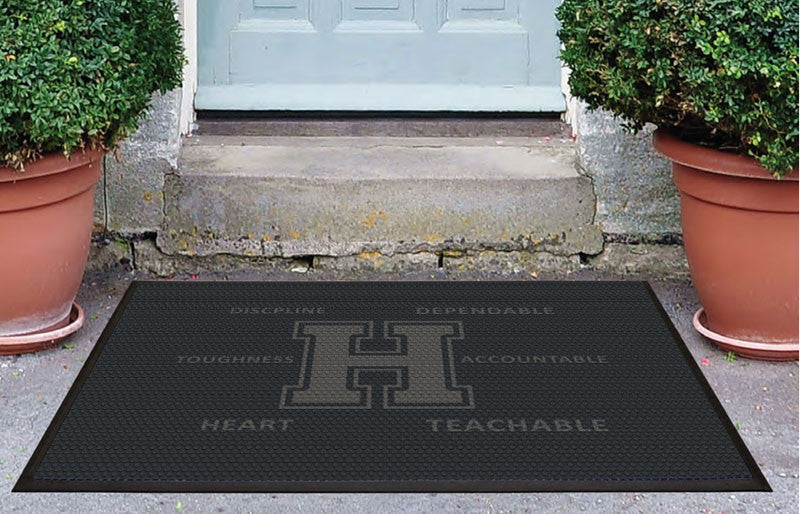 Hephzibah Football 3 x 4 Rubber Scraper - The Personalized Doormats Company